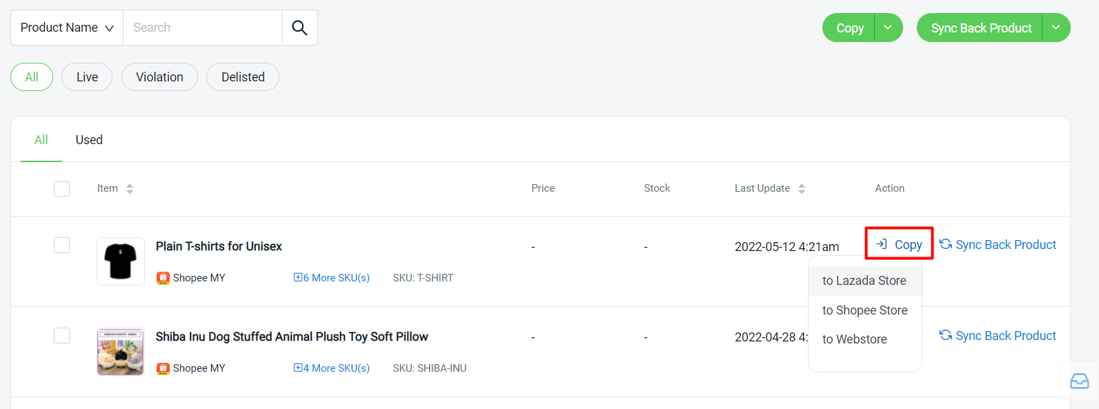 How To Use Bulk Copy Listing SiteGiant Support Centre