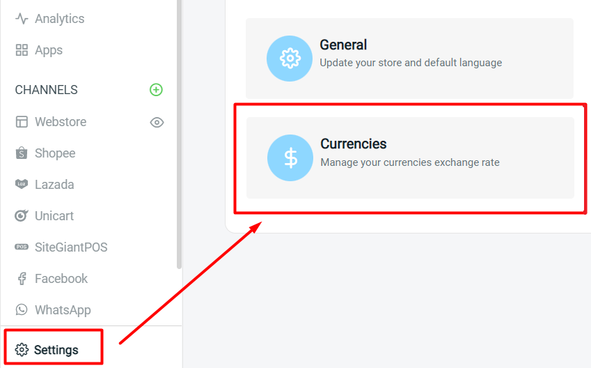 How To Manage Currencies Exchange Rate – SiteGiant Support Centre