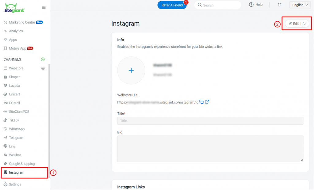 How To Set Up Instagram Bio Shop – SiteGiant Support Centre